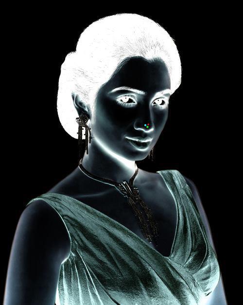 Photo of a woman - inverse
